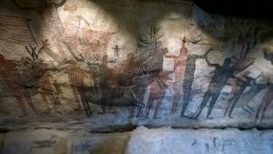 Réplica de las pinturas rupestres de la Sierra de San Lázaro