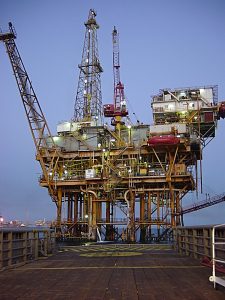 Plataforma petrolera en Ciudad del Carmen
