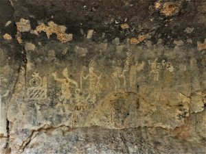 Muro izquierdo de las pinturas rupestres del Tepozan