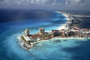 Vista aérea de Cancún