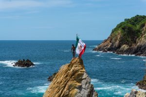 Clavadista en La Quebrada