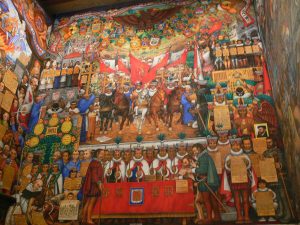 Mural conmemorativo del diseño de la bandera de Tlaxcala